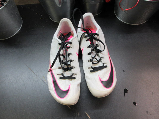 Used Nike Zoom 400 Spikes Sprint Pure Platinum Track Shoes - Size 5