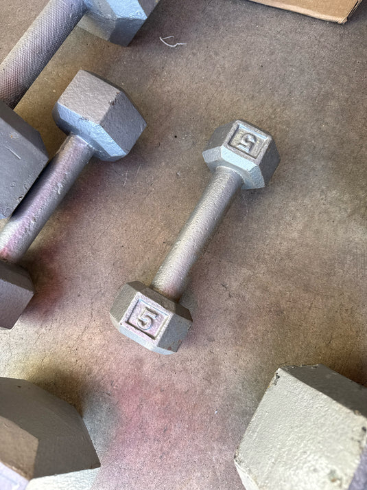 Used 5 lb Cast Iron Dumbbell