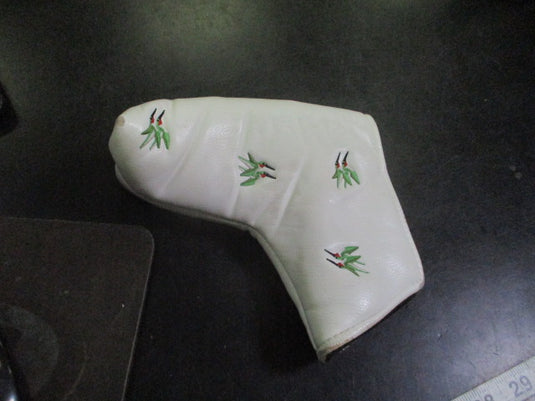 Used PRG White Leather Golf Club Headcover