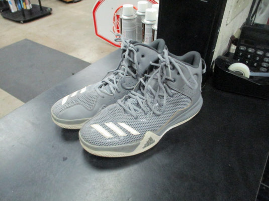 Used Adidas Dual Threat Basketball Shoes in grey size 8