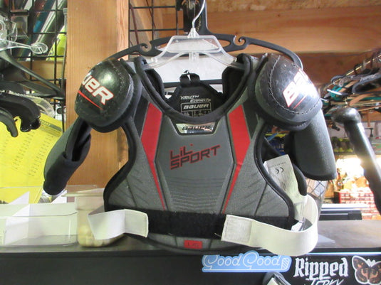 Used Bauer Lil' Sport Hockey Shoulder Pads - Size Youth Large