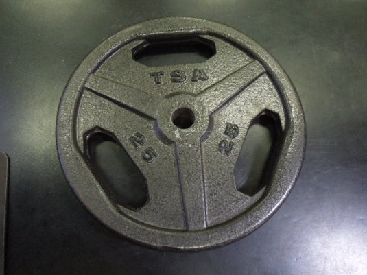 Used TSA Cast Iron Standard 25 lb Weight Plate