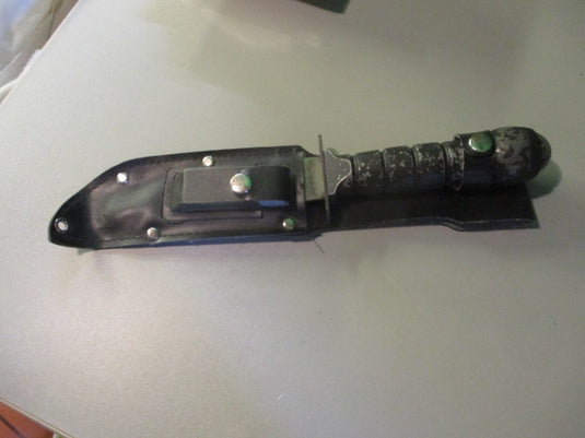 Used Stainless Steel Survival Knife with Compass and Kit
