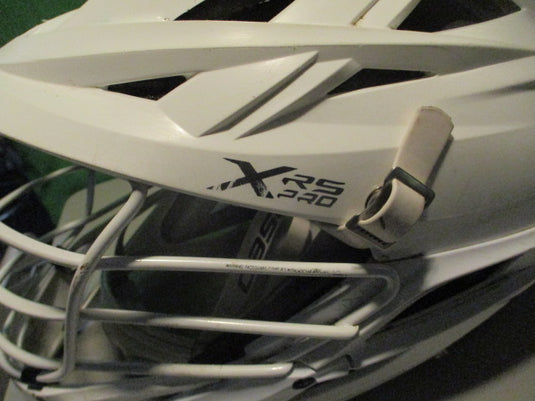 Used Cascade XRS Pro White Adjustable Lacrosse Helmet
