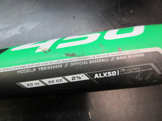Used Easton S450 30" -8 USA Baseball Bat *BENT*