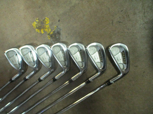 Used Taylormade Rac RH Steel Shaft 4-PW IRON SET Stiff (needs Grips)
