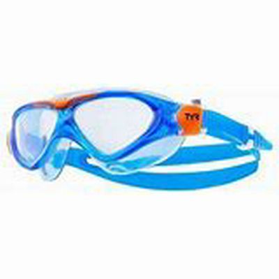 New TYR Rogue Youth Swim Mask - Blue/Orange