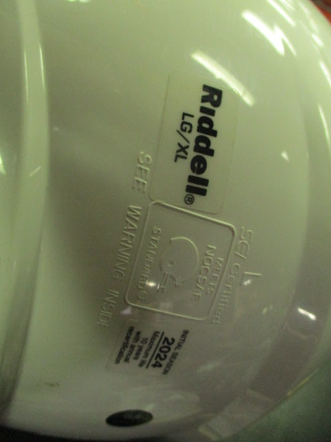 Used Riddell Victor White Football Helmet Size L-XL