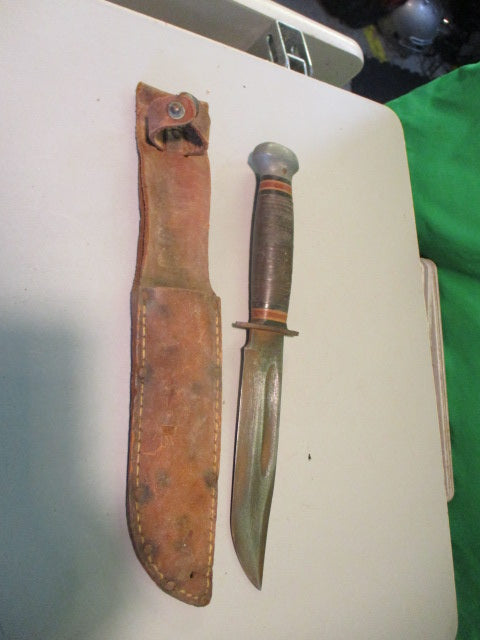 Used Vintage Hunting Knife W/ Holder