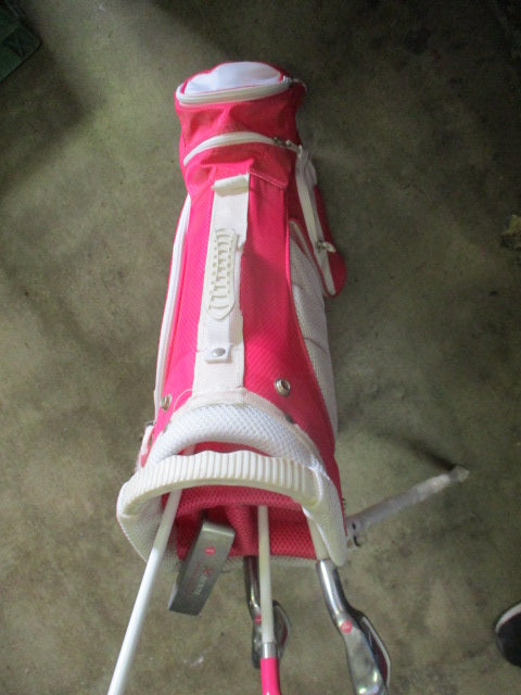 Used Tour X Pink 6 Piece JR GOLF SET (Bag Missing Strap) Right Hand