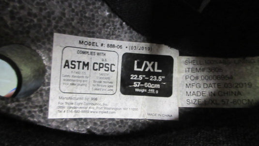 Used Triple Eight NYC Bicycle Helmet - Size L/XL