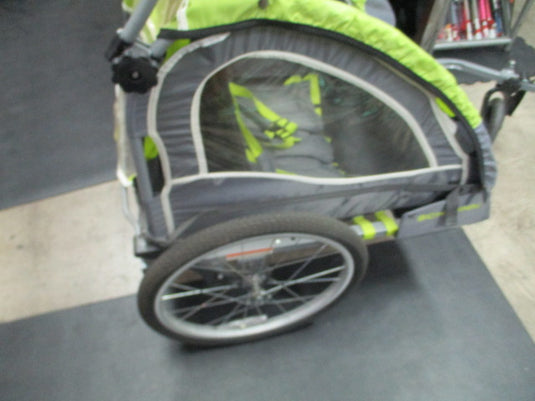 Used Schwinn Pacific Cycle Lumina Reflective Double Bike Trailer W/ Attachment