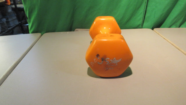 Load image into Gallery viewer, Used USA Sports 10 Pound Orange Vinyl Dumbbell
