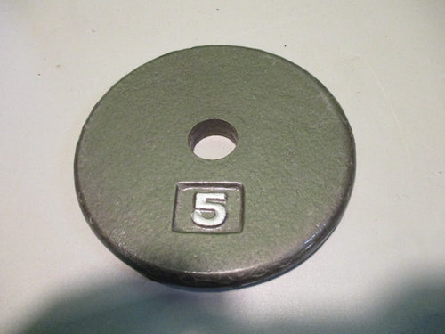 Used Cast Iron 5 LB Weight Plate