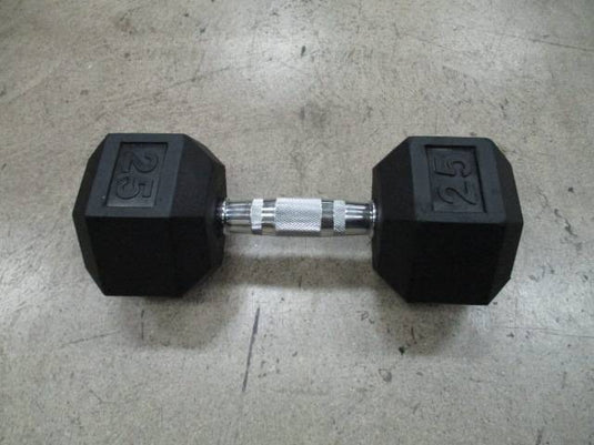 New Rising Sports 25lb Rubber Dumbbell