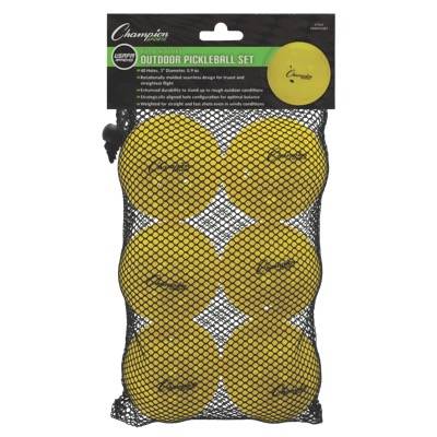 New Champion Roto Molded Outdoor Pickleball Set of 6