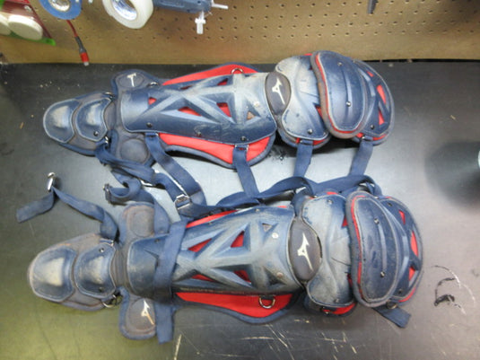 Used Mizuno Samurai Catcher's Shin Guards - Size Youth 14.5"