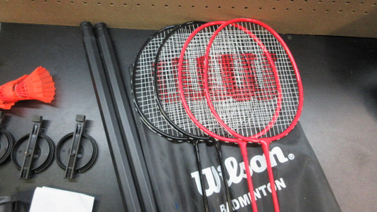 Used Wilson Outdoor Badminton Set - 4 Racquets - 8 Birdies
