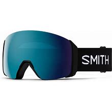 New Smith 4D Mag Black/Chromapop Sun Blue Mirror Ski Goggles - Medium