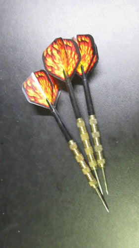 Used Steel Tip Darts Set of 3 -Flames