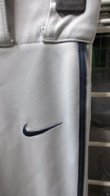 Used Nike Blue Piping Grey Open Bottom Pants Youth Size XS - wear