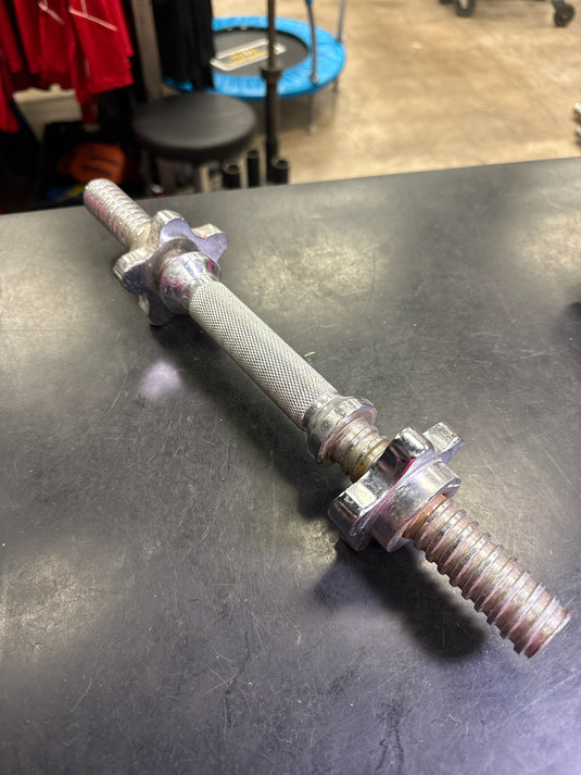 Used Standard Dumbbell Handle with Spin Locks