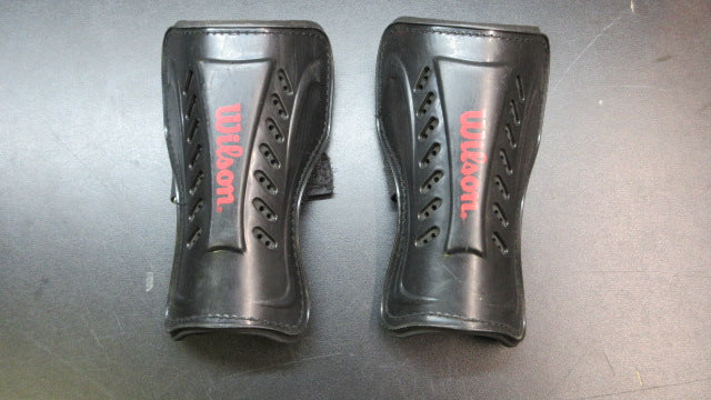 Load image into Gallery viewer, Used Wilson Soccer Shin Guards - Size Youth
