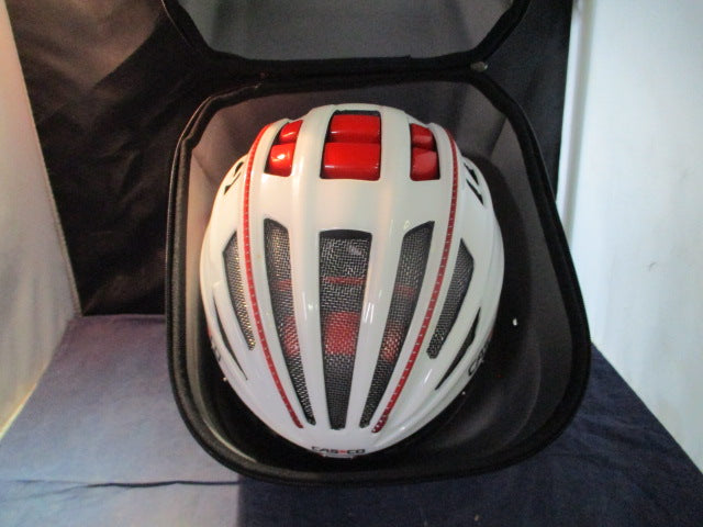 Load image into Gallery viewer, Used Casco SPEEDairo White Bicycle Helmet w/ Visor Size Medium (54-59cm)
