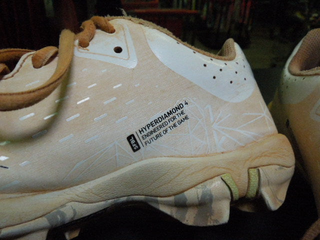 Load image into Gallery viewer, Used Nike Hyperdiamond 4 Softball Cleats in White Size 4Y
