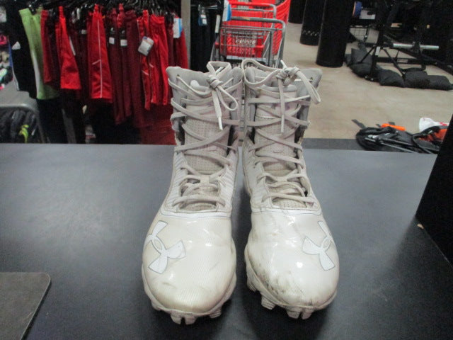 Load image into Gallery viewer, Used Under Armour Highlight Size 9 High Top Football Cleats
