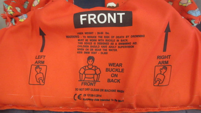 Load image into Gallery viewer, Used Blue Mars What? Dinosaur Arm Floaties Toddler Life Jacket
