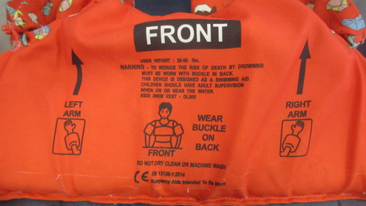 Used Blue Mars What? Dinosaur Arm Floaties Toddler Life Jacket