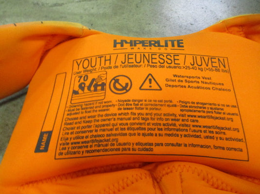 Used HyperLite Youth Neoprene Life Jacket Size 55-88lbs
