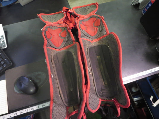 Used Rawlings Rev A Jr Catcher Shin Guards 16"