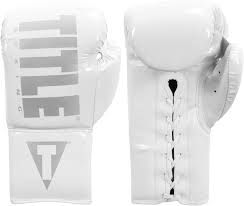 New Title Intensity Inferno Lace Training Gloves - White 16 oz