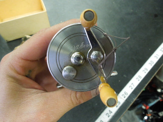 Vintage JA Coxe Made in US Model 10-2 Chrome Fishing Reel