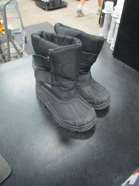 Used Toddler Black Snow Boots size 9T