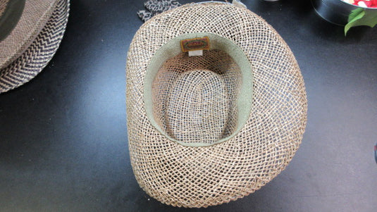 Scala Straw Cheeta Print Sun Hat