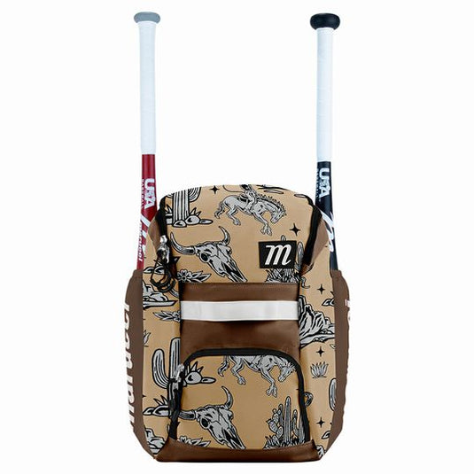 brown leather bat backpack Bag In Stock making it perfect for practices or game days Leather bat backpack Amazon Like