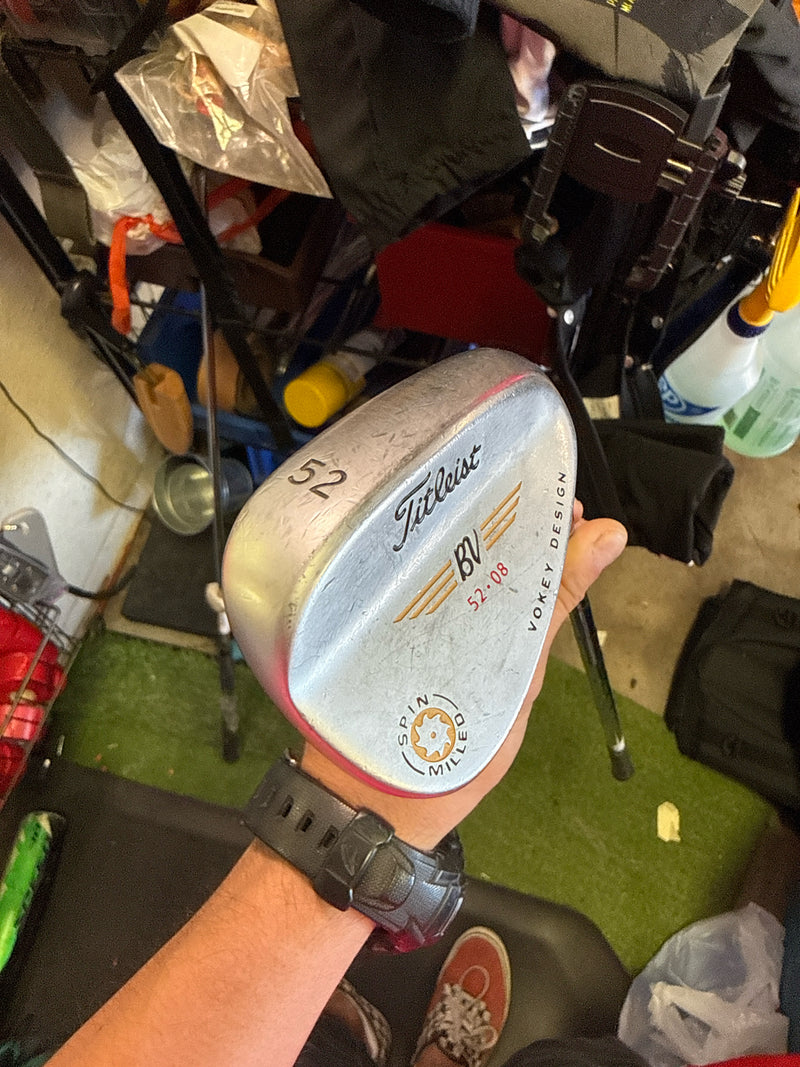 Load image into Gallery viewer, Used Titleist BV 2009 Spin Milled C-C Chrome Finish 52º Right Hand Gap Wedge
