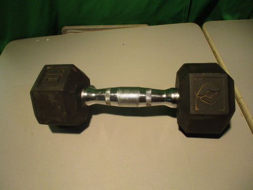 Used Rubber Coated 10 LB Dumbbell