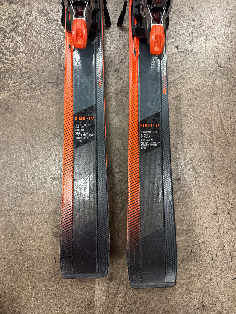 Load image into Gallery viewer, Used Volkl RTM 81 - 177 cm with Marker Bindings
