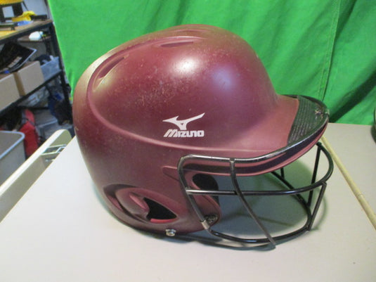 Used Mizuno Size 6 3/4- 7 3/8 Batting Helmet W/ Face Mask