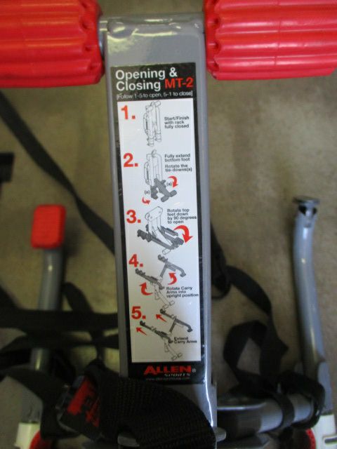 Used Allen Sports 2 Bike Trunk Rack - missing one foot