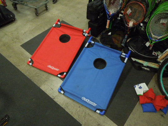 Used Go Sports Cloth Cornhole Set Missing 1 Blue Bean Bag