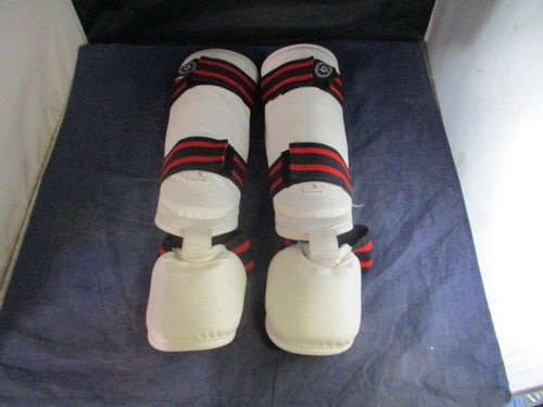 Used San Moo Sa Martial Arts Supply Detachable Shin Guards w/ Instep Size Small