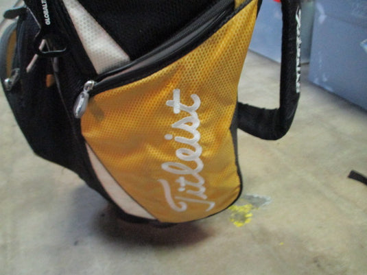 Used Titleist Cart Bag Gold and Black Golf Bag