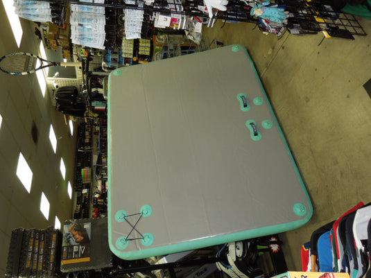 Used Hijofun 6 x 10 ft Inflatable Floating Dock Mat with Pump