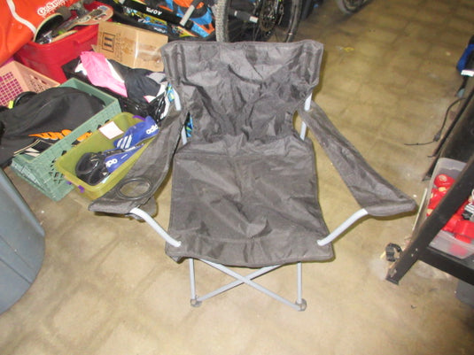 Used Black Folding Camp Chair With Bag