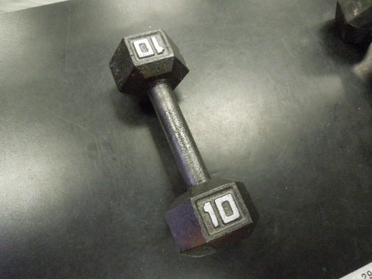Used 10lb Cast Iron Hex Dumbbell